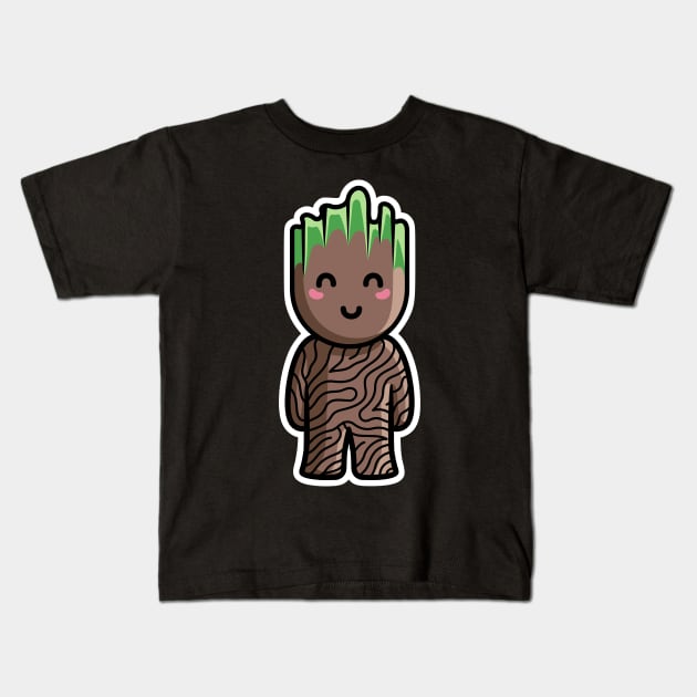 Kawaii Cute Baby Groot Kids T-Shirt by freeves